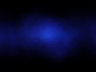 Fog with blue light in the middle of the darkness. Illustration created from a tablet, used as a background in abstract style.