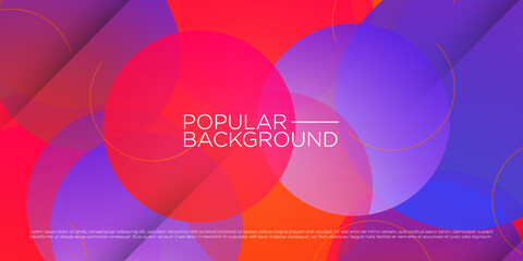 colorful template background with gradient color. Design with circle shapes.cool and modern design . 3d look. Eps10 vector