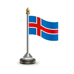 State table flag of Iceland. National symbol perfect for design, Background transparent