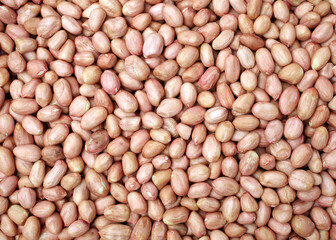 texture of raw Peanuts beans background 