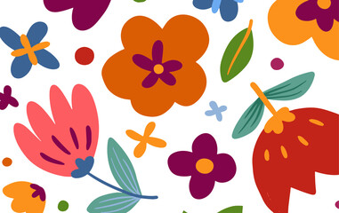 Abstract trendy floral background design