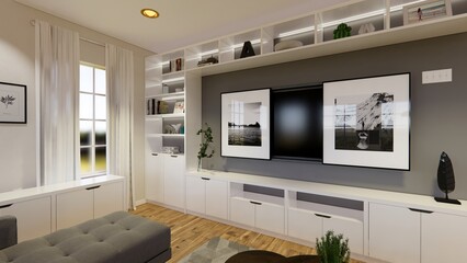 Obraz na płótnie Canvas interior design home decor exterior design 3D architecture