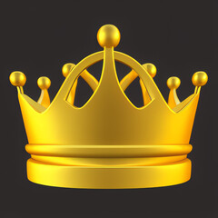 3d royal crown, simple background