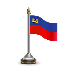 State table flag of Liechtenstein. National symbol perfect for design, Background transparent