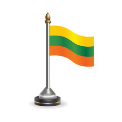 State table flag of Lithuanian. National symbol perfect for design, Background transparent