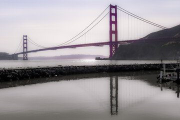 A view of the Golden Gate Bridge from Sausilito