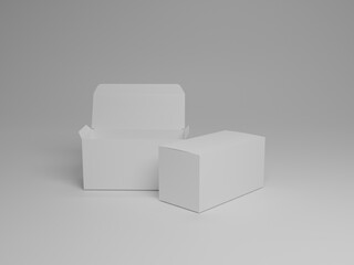 Open box packaging mockup 3d rendering 