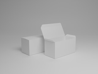 Open box packaging mockup 3d rendering 