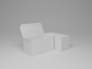 Open box packaging mockup 3d rendering 