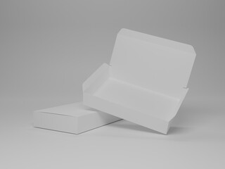 Open box packaging mockup 3d rendering 
