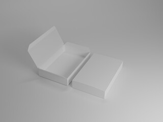 Open box packaging mockup 3d rendering 