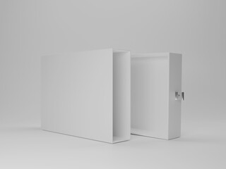 Gift box packaging mockup 3d rendering 