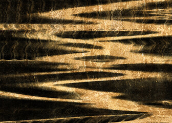 高級感のある黒と金箔の和風グランジアート背景