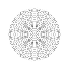 Mandala. Abstract illustration. Ornament for decor, cards etc. Coloring book