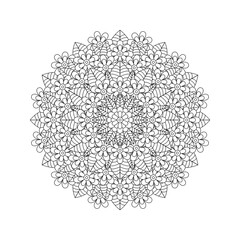 Mandala. Abstract illustration. Ornament for decor, cards etc. Coloring book