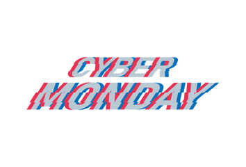 cyber monday pixelated lettering