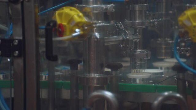 Conveyor in dairy production, automatic conveyor line in dairy plant