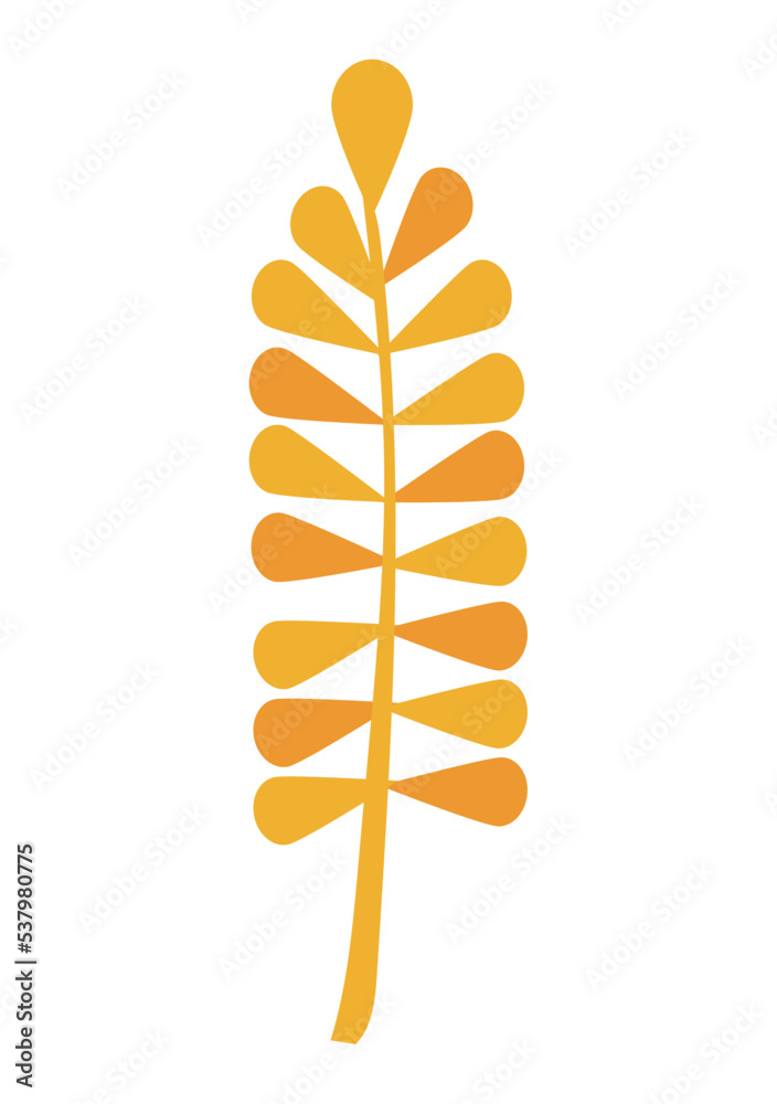 Sticker autumn golden branch