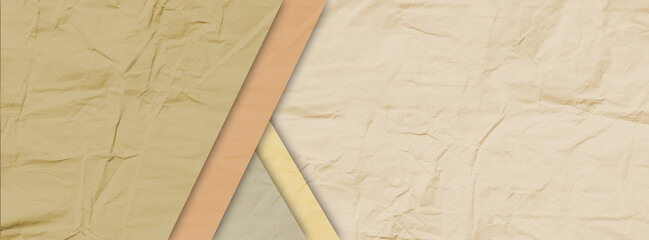 Creative background with scattered overlay of crumpled papers.	