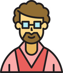 cartoon man character avatar illustration