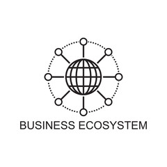 business ecosystem icon , management icon