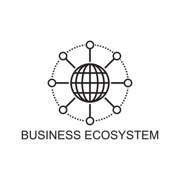 Business Ecosystem Icon , Management Icon