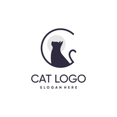 Pet logo design with creative and simple concept