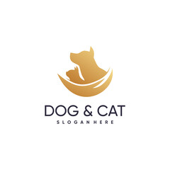 Pet logo design with creative and simple concept