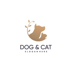 Pet logo design with creative and simple concept