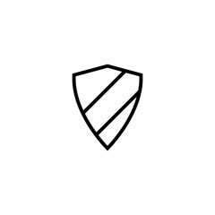 Shield check mark line icon illustration