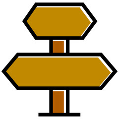 wooden street signage and signpost icon