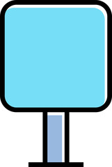 Fototapeta premium blue street signage and signpost icon illustration