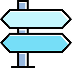 Fototapeta premium blue street signage and signpost icon illustration