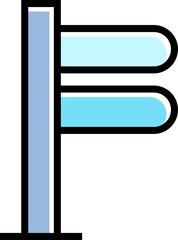 Obraz premium blue street signage and signpost icon illustration