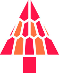 decorative Christmas tree icon illustration