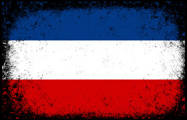 old dirty grunge vintage yugoslavia national flag illustration