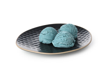 Concept of delicious food, ice cream, isolated on white background