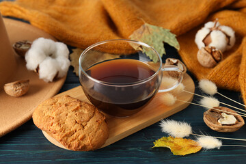 Concept of Hygge, warm and cozy composition