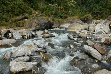waterfall in the mountains