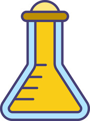 laboratory flask icon illustration