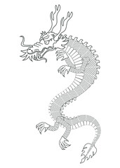 asian dragon beast drawn