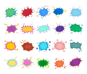 Explosion dialog bubble with halftone color