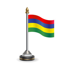 State table flag of Mauritius. National symbol perfect for design, Background transparent