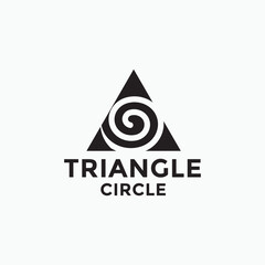 Triangle circle logo vector image