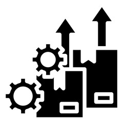 INCREASE PRODUCTIVITY glyph icon