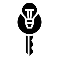 KEY SUCCESS glyph icon
