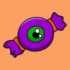 Vector illustration of helloween characters and knick-knacks