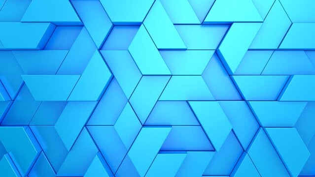 Background of Geometric Shapes. Abstract motion, loop, two color, 3d rendering, 4k resolution
