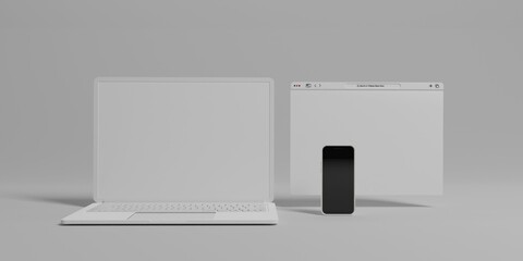 3d rendered device for mockup