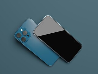 3d rendered smart phone for mockup and presentation 